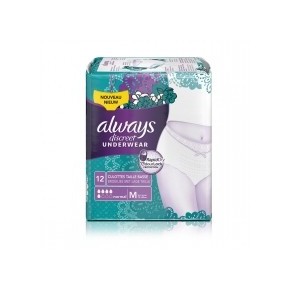 Always Discreet Pants Normal Large - Cardboard box - 20 pull-up pants Size  Medium Packaging 1 pack of 12 units